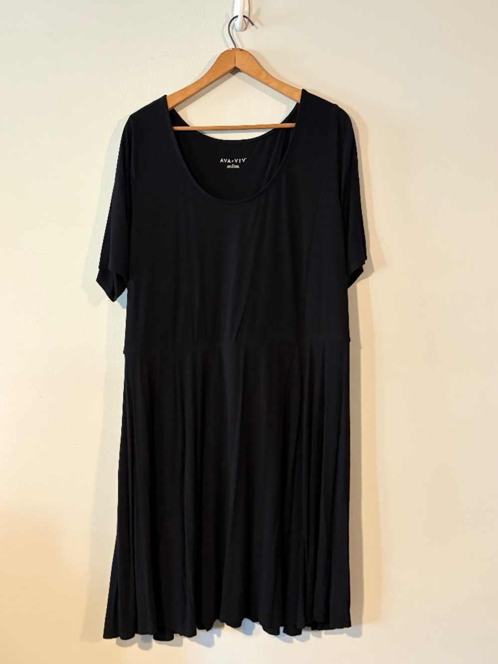 Ava & Viv Knit Skater Dress-2X